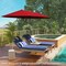 Double-Sided Patio Umbrella, Crank Handle and Sun-Protection Fabric